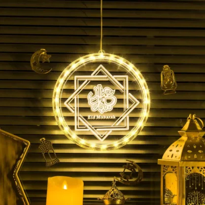 Happy Eid mubarak, Eid Decoration Window Lights - Image 3