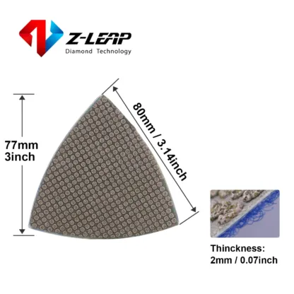 Set of 8 Triangle Diamond Sandpaper Sheet Sanding Pads - Image 7